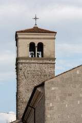 medieval city in Italy at sunny day