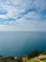 Blue sea horizon, sea coastline