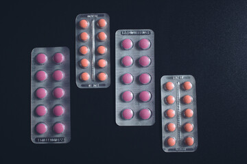 Blisters with pills