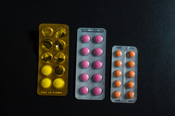 Blisters with pills