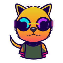 Dog vector illustration Flat Cartoon Style. logo cute Dog icon. Animal Nature Icon Isolated.