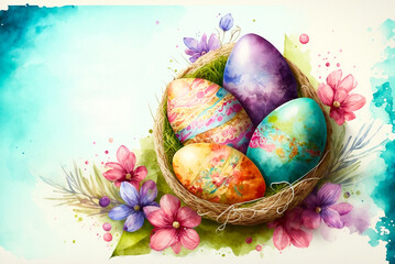 Easter eggs, created by generative AI technology