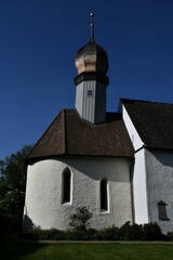 Kirche St.-Johann auf Burg mit R&ouml;merkastell in Stein am Rhein / Schweiz