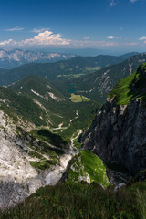Mountain views in the Julian Alps in Slovenia, Mangart