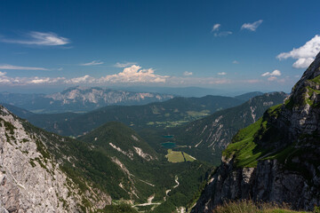 Mountain views in the Julian Alps in Slovenia, Mangart