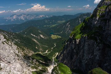 Mountain views in the Julian Alps in Slovenia, Mangart