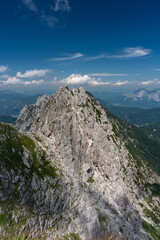 Mountain views in the Julian Alps in Slovenia, Mangart