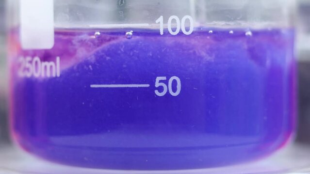 The formation large amount of an insoluble substance of inorganic origin - blue cobalt silicate, during the interaction of sodium silicate with cobalt sulfate in a beaker.