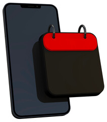 iPhone display for black friday sale with 3d calendar icon