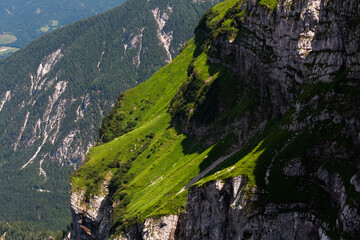 Mountain views in the Julian Alps in Slovenia, Mangart