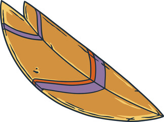 Surf board for surfing wave. Beach sport and surfboard for tropical summer exotic lifestyle