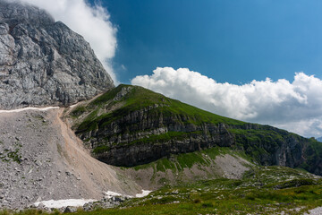 Mountain views in the Julian Alps in Slovenia, bovec