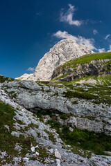 Mountain views in the Julian Alps in Slovenia,kanin
