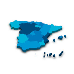 Spain political map of administrative divisions