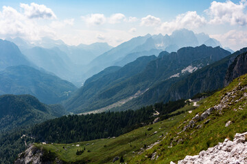 Obraz premium Mountain views in the Julian Alps in Slovenia,kanin