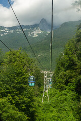 Mountain views in the Julian Alps in Slovenia,kanin