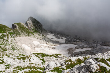 Mountain views in the Julian Alps in Slovenia,kanin