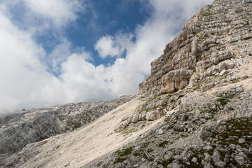 Mountain views in the Julian Alps in Slovenia,kanin