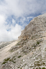 Mountain views in the Julian Alps in Slovenia,kanin