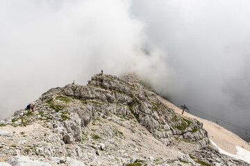 Mountain views in the Julian Alps in Slovenia,kanin