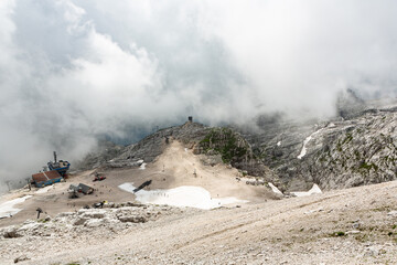 Mountain views in the Julian Alps in Slovenia,kanin
