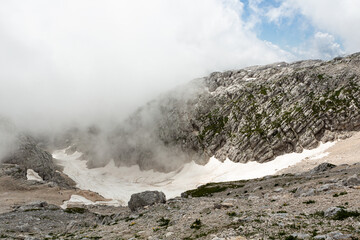Mountain views in the Julian Alps in Slovenia,kanin