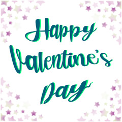 Happy Valentine’s day Green written card