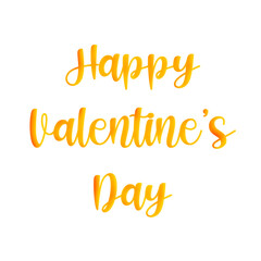 Happy Valentine&rsquo;s day gold written card