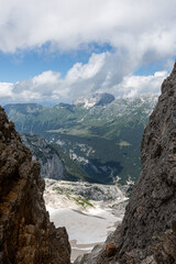 Mountain views in the Julian Alps in Slovenia,kanin