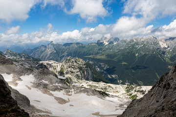 Mountain views in the Julian Alps in Slovenia,kanin
