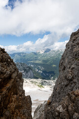 Mountain views in the Julian Alps in Slovenia,kanin