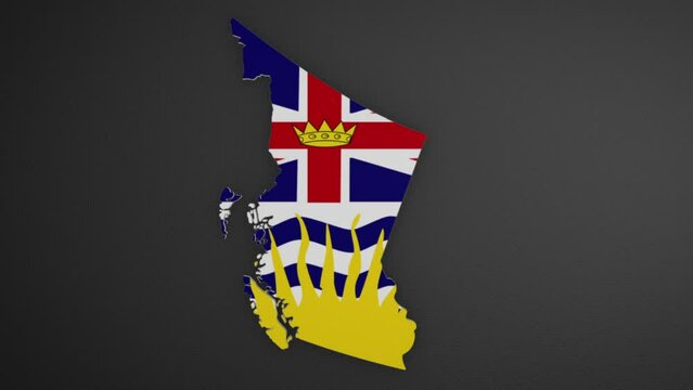 British Columbia - Canada Province Border Map Intro