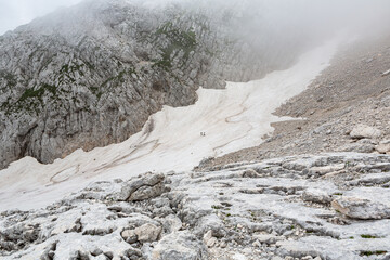 Mountain views in the Julian Alps in Slovenia,kanin