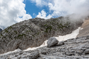 Mountain views in the Julian Alps in Slovenia,kanin