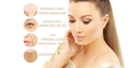 Effects of ageing,Frownscowl lines ,Nasolabial folds,Neck ,Under eye circles,neck lines. Plastic...