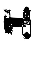 Rough Messy Dirty Print Mono Type Font Graphic