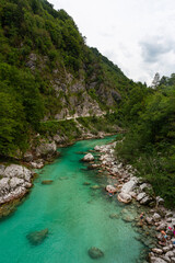 Fototapeta premium Mountain views in the Julian Alps in Slovenia,Soča