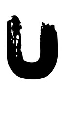 Rough Messy Dirty Print Mono Type Font Graphic