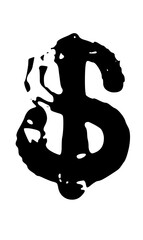 Rough Messy Dirty Print Mono Type Font Graphic