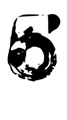 Rough Messy Dirty Print Mono Type Font Graphic