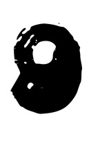 Rough Messy Dirty Print Mono Type Font Graphic