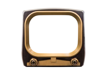 Deurstickers Retro 1950s television isolated with empty cut out screen. © trekandphoto