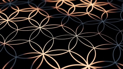 flower of life pattern 3d illustration, spirituality background can be used to represent buddhism, yoga or meditation