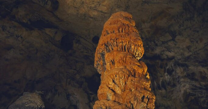 Beautiful stalactites from cave Baradla in Aggtelek