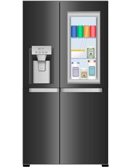 black refrigerator