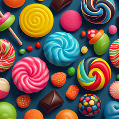 colorful candies delicious background