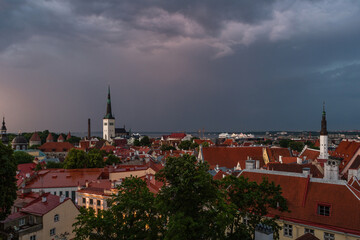 Tallinn streets at night
