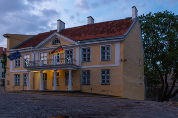 Tallinn streets at night

