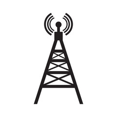 signal towers icon logo vector design template