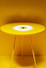 Podium for product advertisement or restaurant menus with colorful background, minimalist design Generative AI